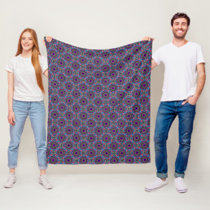 Psychedelic Circles Fleece Blanket
