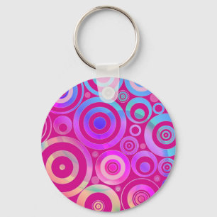 Psychedelic Circles Keychain