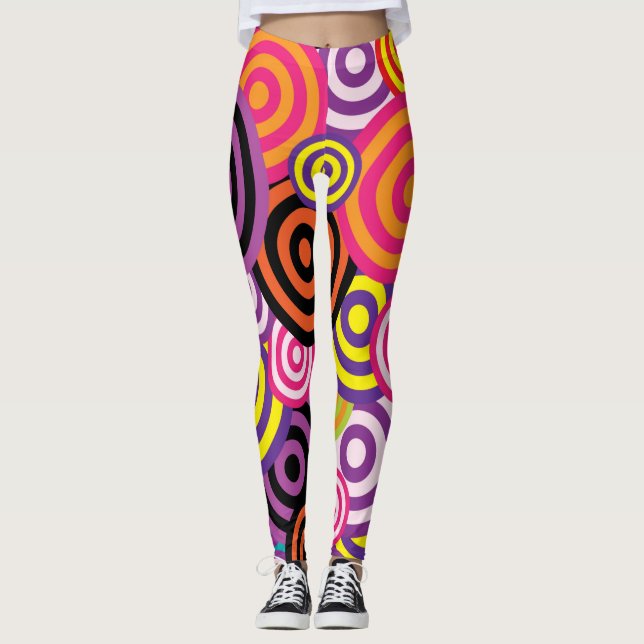 psychedelic circles leggings (Front)