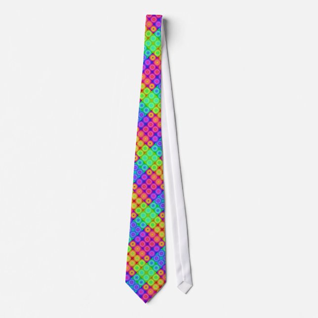 Psychedelic Circles Neck Tie (Front)