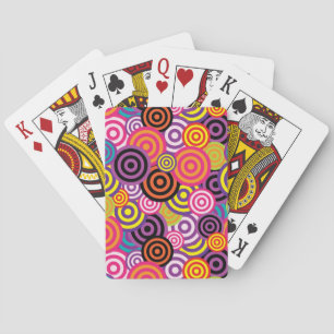 psychedelic circles playing cards
