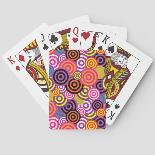 psychedelic circles playing cards (Back)