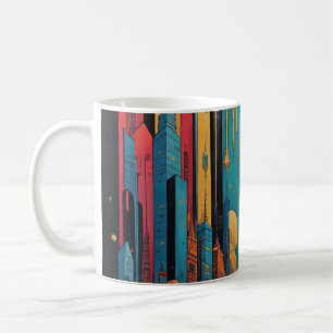 Psychedelic city coffee mug