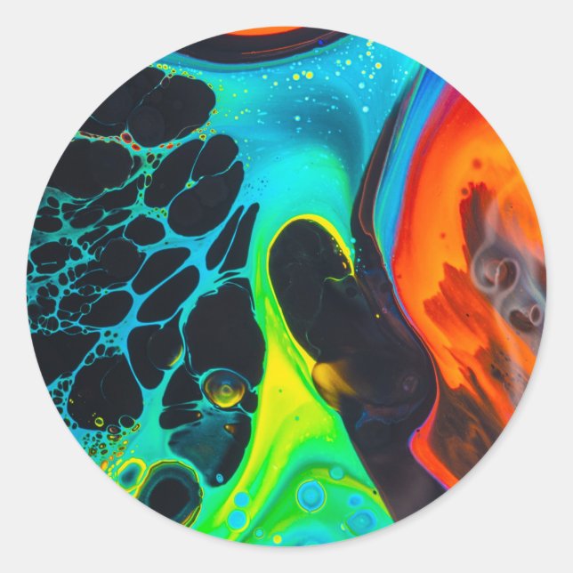 Psychedelic Classic Round Sticker (Front)
