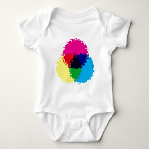 Psychedelic CMYK Baby Bodysuit
