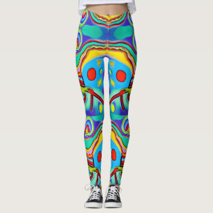 Psychedelic Cockerel: Colourful strident cockerel  Leggings