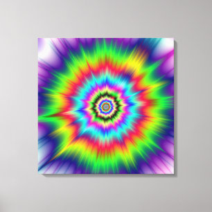 Psychedelic Colour Explosion Canvas Print