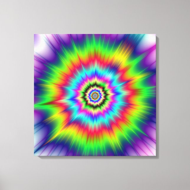 Psychedelic Colour Explosion Canvas Print (Front)