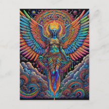 Psychedelic Colourful Angel Art