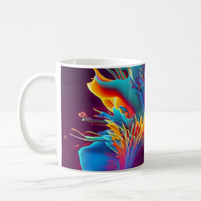 Psychedelic Colourful Coffee Mug (Left)