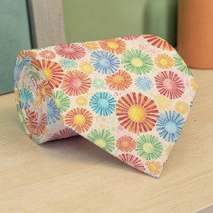 Psychedelic Colourful Custom Necktie Tie