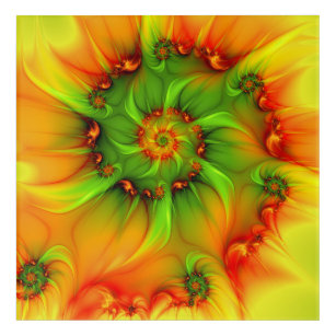 Psychedelic Colourful Modern Abstract Fractal Art