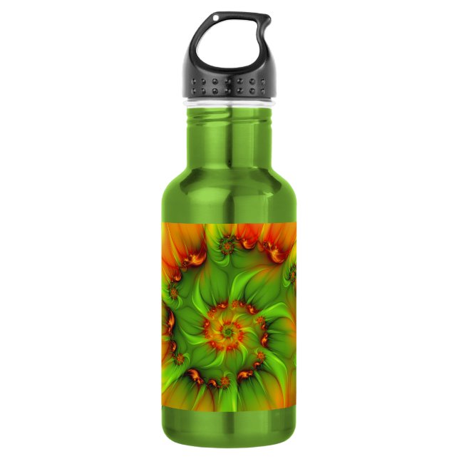 Psychedelic Colourful Modern Abstract Fractal Art 532 Ml Water Bottle (Front)