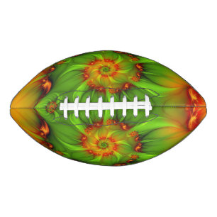 Psychedelic Colourful Modern Abstract Fractal Art American Football