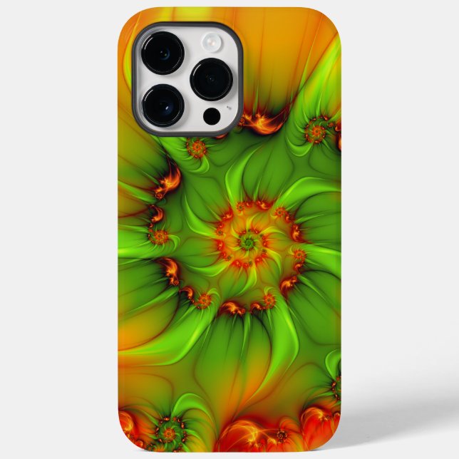 Psychedelic Colourful Modern Abstract Fractal Art Case-Mate iPhone Case (Back)