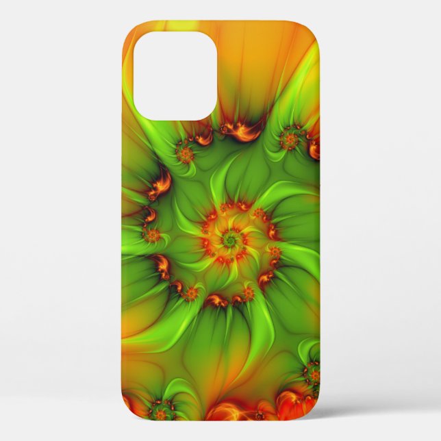 Psychedelic Colourful Modern Abstract Fractal Art Case-Mate iPhone Case (Back)