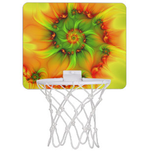 Psychedelic Colourful Modern Abstract Fractal Art Mini Basketball Hoop