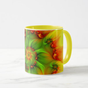 Psychedelic Colourful Modern Abstract Fractal Art Mug