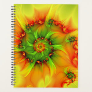 Psychedelic Colourful Modern Abstract Fractal Art Planner