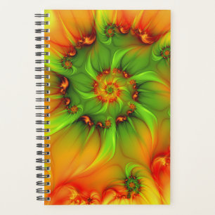 Psychedelic Colourful Modern Abstract Fractal Art Planner