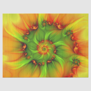 Psychedelic Colourful Modern Abstract Fractal Art Tissue Paper