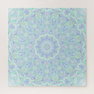 Psychedelic Colourful Ornate Hippie Mandala Jigsaw Puzzle