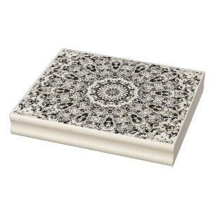 Psychedelic Colourful Ornate Hippie Mandala Rubber Stamp