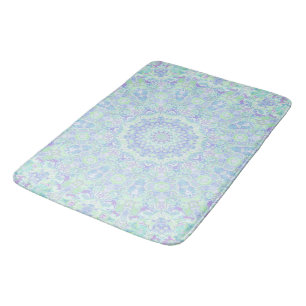 Psychedelic Colourful Pastel Ornate Hippie Mandala Bath Mat