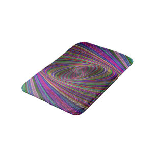 Psychedelic colours bath mat