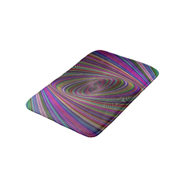 Psychedelic colours bath mat (Angled)