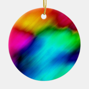 Psychedelic Colours Ceramic Tree Decoration