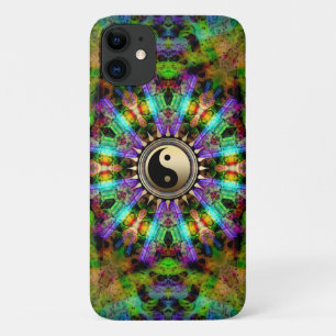 Psychedelic Colours Gold YinYang iPhone4 Case