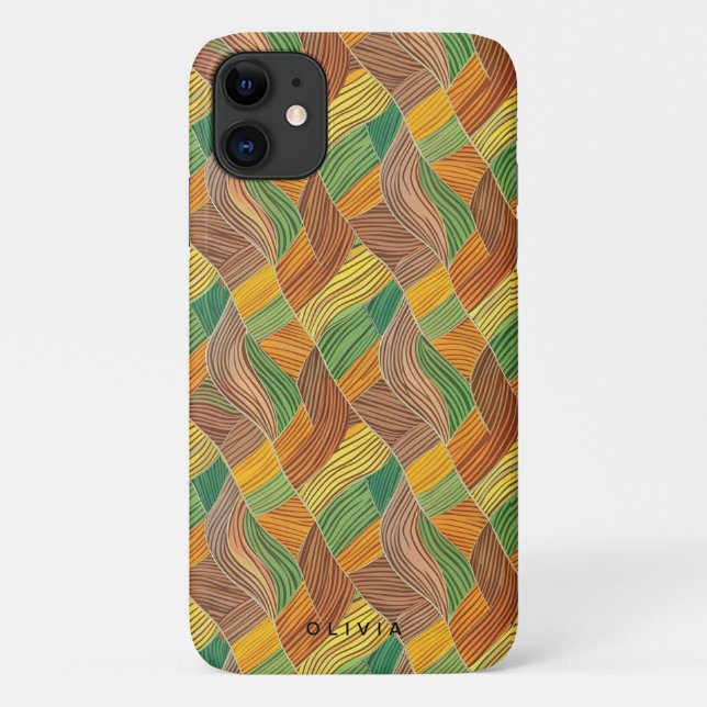 Psychedelic Contemporary Pattern with Lines Case-Mate iPhone Case (Back)