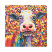 Psychedelic Cow, a Colourful and Vibrant Assemblag