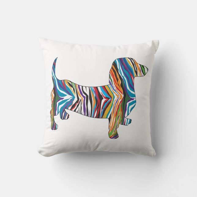 Psychedelic Dachshund Cushion (Front)