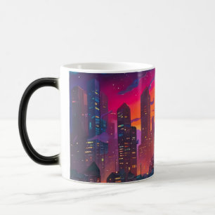 Psychedelic Darker Cityscape  Magic Mug