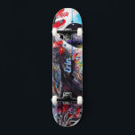 Psychedelic Deck for Skateboard<br><div class="desc">Make this Psychedelic Deck for Skateboarders your own by adding your text. To access advanced editing tools,  please go to "Personalize this template" and click on "Details",  scroll down and press the "click to customize further" link.</div>