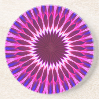 Psychedelic design on a sand stone coaster