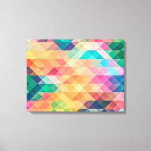 Psychedelic Diamonds and Triangles Canvas Print