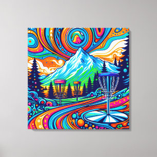 Psychedelic Disc Golf Course Canvas Print
