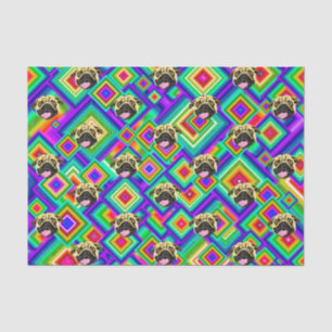Psychedelic Dog Face Tissue Paper