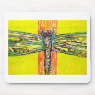 Psychedelic Dragonfly in Paradise Mouse Mat