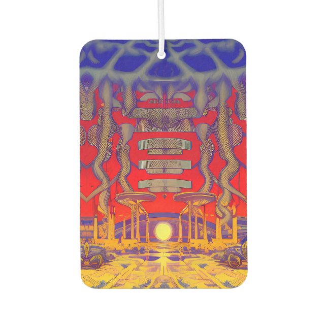 Psychedelic Dreamland Car Air Freshener (Front)