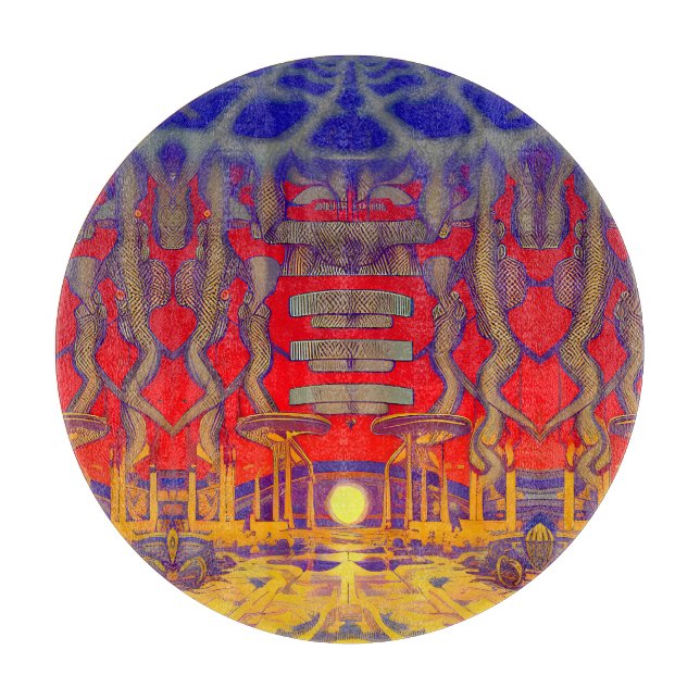 Psychedelic Dreamland Cutting Board (Front)