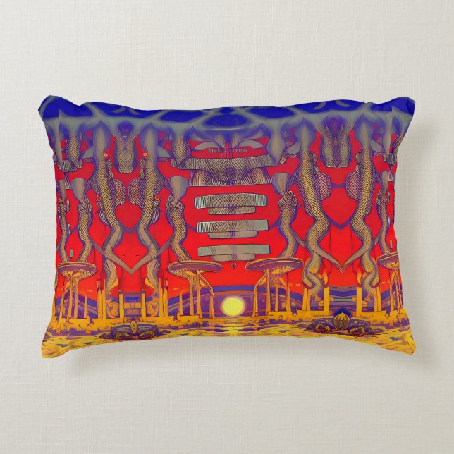 Psychedelic Dreamland Decorative Cushion (Front)