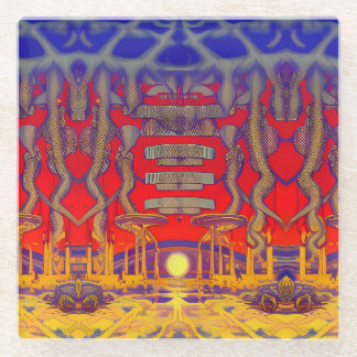 Psychedelic Dreamland Glass Coaster