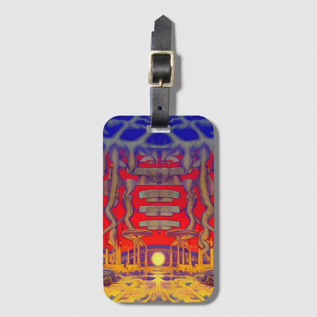 Psychedelic Dreamland Luggage Tag (Front Vertical)