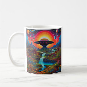 Psychedelic Dreamscape Alien Coffee Mug