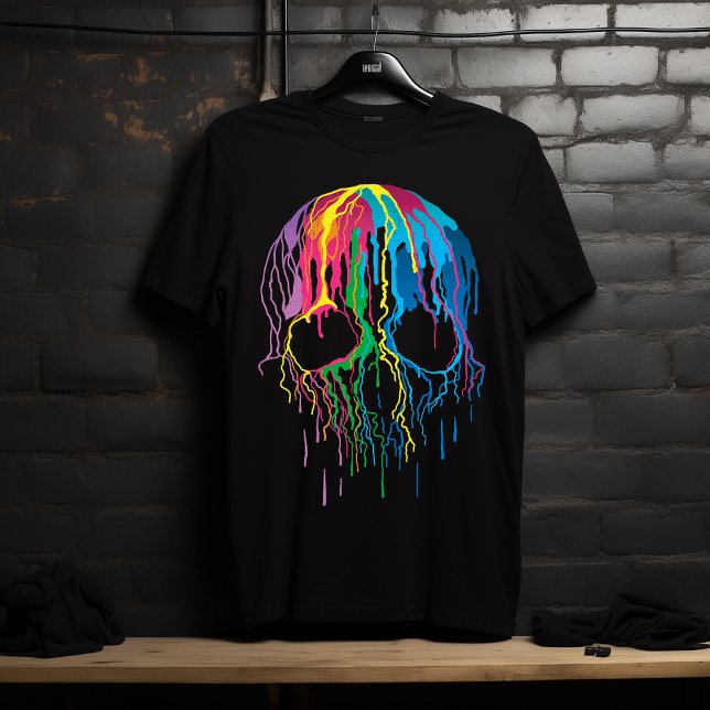Psychedelic Dripping Skull T-Shirt (Creator Uploaded)