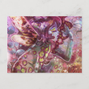 Psychedelic Earth Faerie Postcard